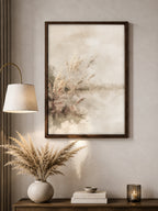 Large pampas grass Fine Art print in solid wood frame