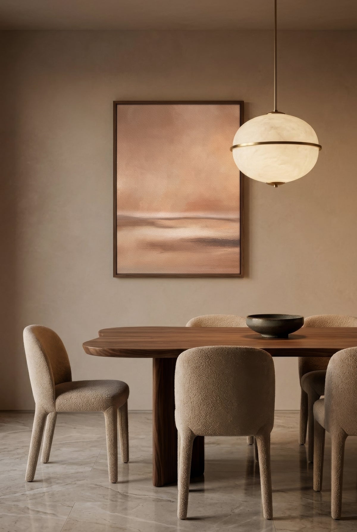 Terracotta fine art print for living room or dining room