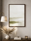 First artwork from the olive green Minimalism No. 02 wall art pair