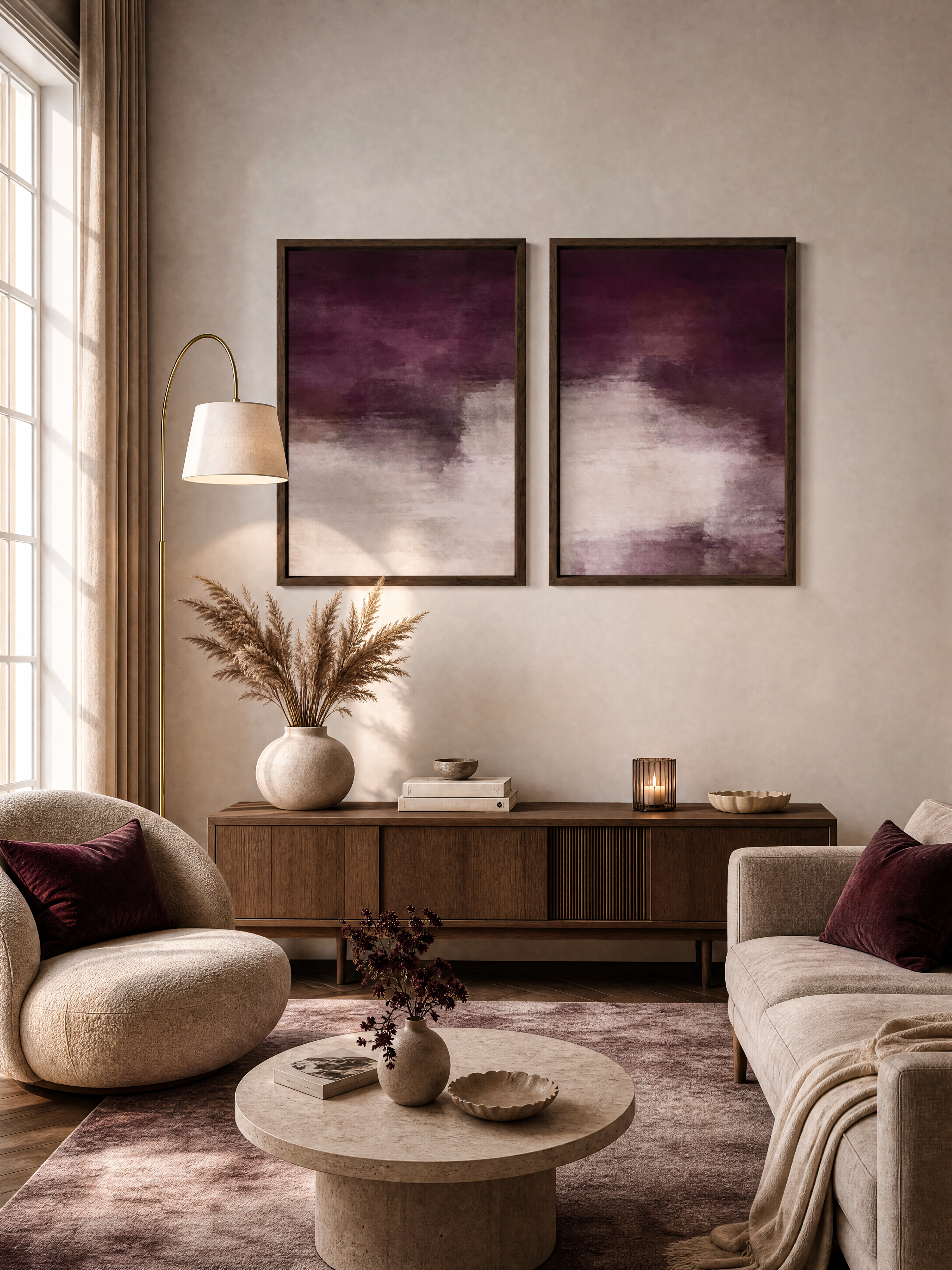 Earth Tones No. 01 Curated Set of 2 Wall Art